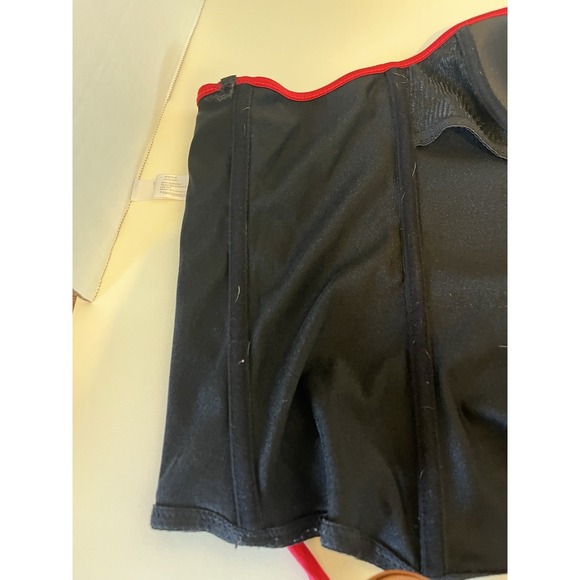 Playboy Intimates Corset Bustier Top Black & Red Lace Up Hook & Eye M - Picture 9 of 14